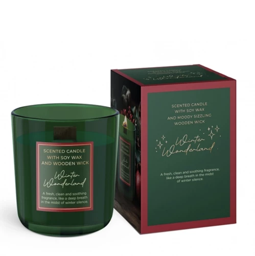 Bartek Candles Свеча ароматическая с деревянным фитилем Winter Wonderland 150гр