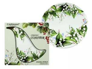 Carmani תחתית חמה קרמית על פקק - שושן 20x20סמ 022-6022