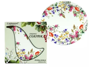 Carmani תחתית חמה קרמית על פקק - תלתן 20x20סמ 022-6025