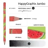 Bruno Visconti  עיפרון גרפיט HappyGraphix Jumbo. טרי ופירותי. אבטיח 4B, 3.5 מ"מ
