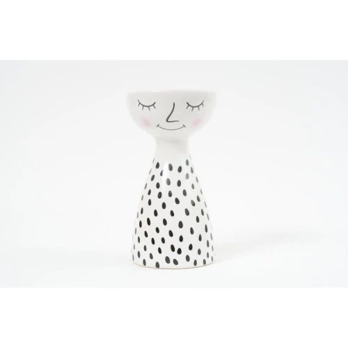 מנורת קרמיקה דקורטיבית "דמה", 8x15x8 ס"מ.