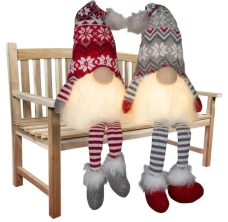 Eurotrading Decorative Gnome Figurine LED, 24 cm, 2 Designs