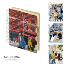 Bruno Visconti מחברת ART JOURNAL A5,120 ד. על חוט, (4 סוגים)