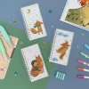 ברונו ויסקונטי מחברת על גבעול עם גומי «CUTE JOURNAL MINI. שועלים קסומים» B6-, 80 דפים מנוקדים, 3 סוגים