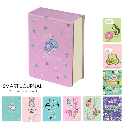 Bruno Visconti SMART JOURNAL א7, 250 ל, (10 סוגים) בלוק ניתק, ללא ליניאריות, מיקס 2