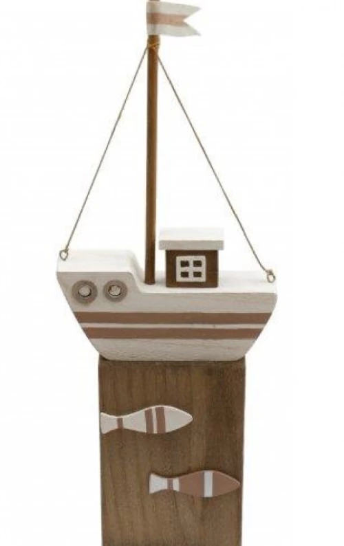 דמות דקורטיבית סירה, 48X16X5 ס"מ, SiL
