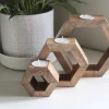 SiL סט נרות עם מחזיקי נרות 20X17.5X5 ס"מ, 15X13X5 ס"מ, 9X8X5 ס"מ