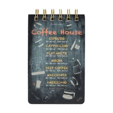 Bruno Visconti  БЛОКНОТ НА ГРЕБНЕ «CUTE JOURNAL» A6-, BV, 100 Л. COFFEЕ HOUSE ЛИНЕЙКА