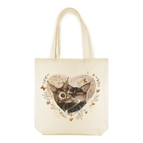 תיק קניות (Shopper) BrunoVisconti Love Me: חתלתולים, ‏34×36 ס"מ.