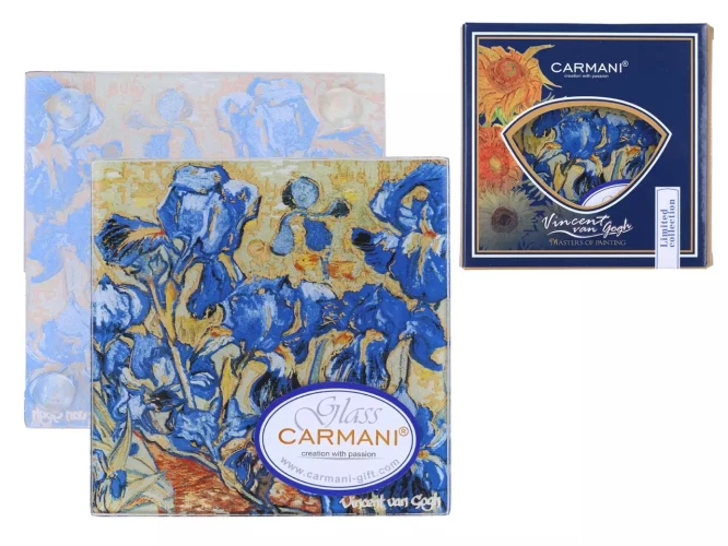 Carmani צלחת לספל "ו. ואן גוך. איריסים", 10.5x10.5 ס"מ