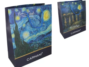 Carmani שקית מתנה - ו. ואן גוך, קפה טרסה בלילה 40x30x15 ס