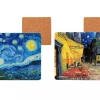 Carmani סט של 2 תתי כוסות "ו. ואן גוך. לילה מלא כוכבים וטרסה לילית של קפה", 10x10 ס"מ