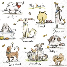 מגבות שולחן 33X33 EMOTION DOGS L 937400