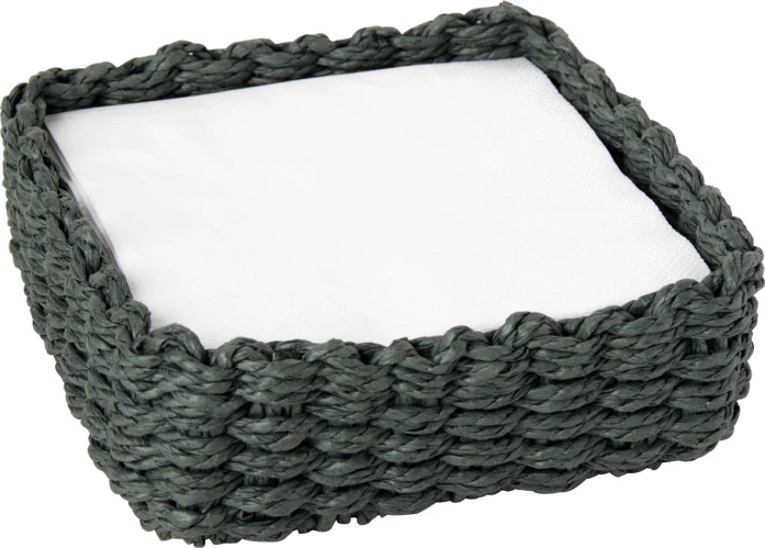 IHR מחזיק מפיות ארוג, 19x19x6.5 ס"מ, ירוק כהה