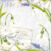 IHR מפיות קוקטייל פרחי שלג, 25x25 ס"מ, C 986566