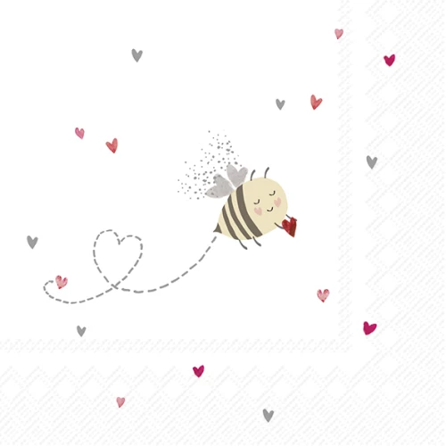 IHR מפיות שולחן בee my valentine אדום אפור
