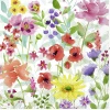 IHR מפיות קוקטייל פרחים אקוורל, 25x25 ס"מ, C 989800