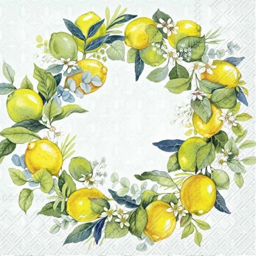 IHR מפיות שולחן זר לימון, 33x33 ס"מ, L1035128