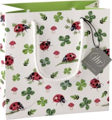 IHR שקית מתנה לUCKY LADYBUGS, 18x9.5x18 ס