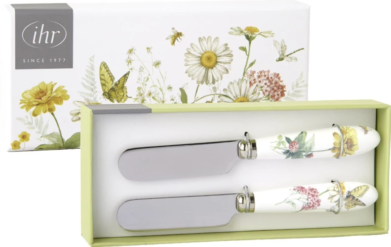 סט של שני סכיני חמאה "Wildflower And Butterfly"