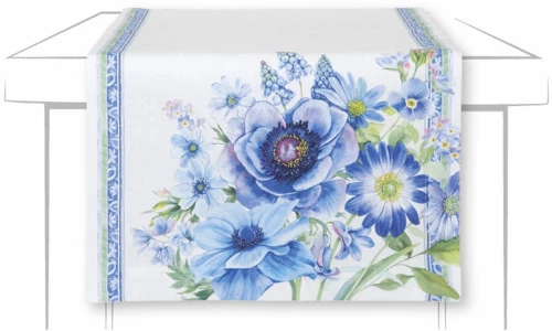 רצועת שולחן "Springtime Blues", 45x150 ס"מ.