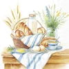 מגבות נייר (קוקטייל) "Breakfast Time", 25x25