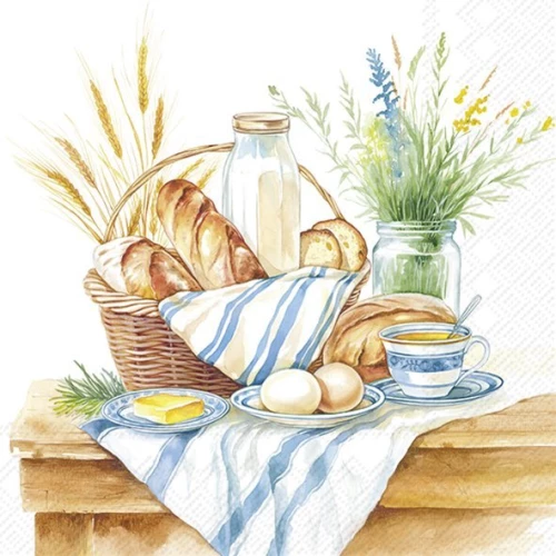 מגבות נייר (קוקטייל) "Breakfast Time", 25x25