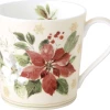 ספל פורצלן עצם "Poinsettia Bouquet", 375 מ"ל.