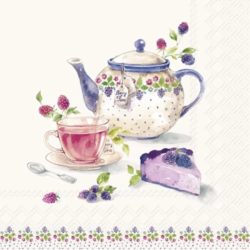 מגבות נייר "Berry Teatime", קרם, 33x33