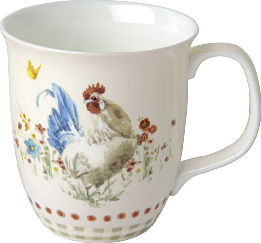 ספל פורצלן עצם "Country Rooster", 375 מ"ל.