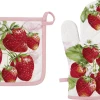 סט של כפפות ומגבות תנור "Strawberry Fruits"