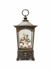 NEW YEAR LANTERN CLASSIC LARGE SANTA ON REINDEER OVER THE CITY