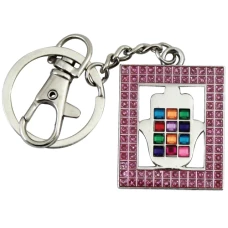 ART Judaica מפתח חמסה, עם אבנים ורודות, 5 ס