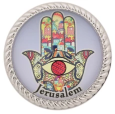 ART Judaica מגנט עם זכוכית חמסה 