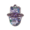 ART Judaica מגנט אפוקסי חמסה "ירושלים", סגול, 5 ס"מ.