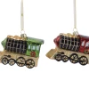 Glass Toy "Train, 10.5x4.5x8cm, 2 colors, Kaemingk