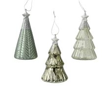 קאימינגק צעצוע מעוצב עץ חג המולד, זכוכית, 12.6 ס