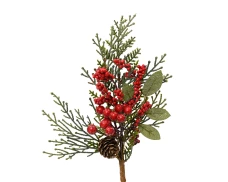 קאימינגק ענף פירות אדומים עם נצנצים, 26 ס