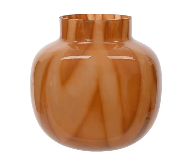  vase מ стекла, 20x19 ס"מ, חום, Kaemingk