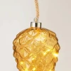 Koopman LED Glass Decoration Pine Cone, 16 cm
