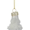 Koopman קישוט חג המולד מזכוכית - עץ אשוח, 7.7x12.7 ס"מ, 3 סוגים